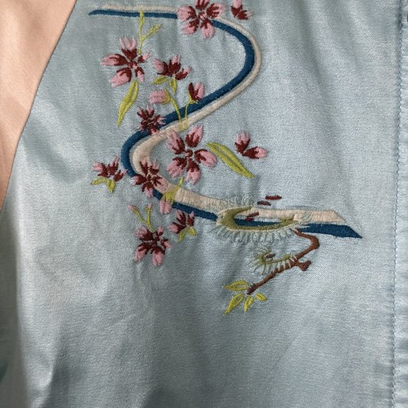 Vintage restored embroidered satin bomber jacket - Picture 6 of 9